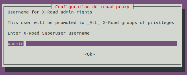 Configuration de X-Road proxy